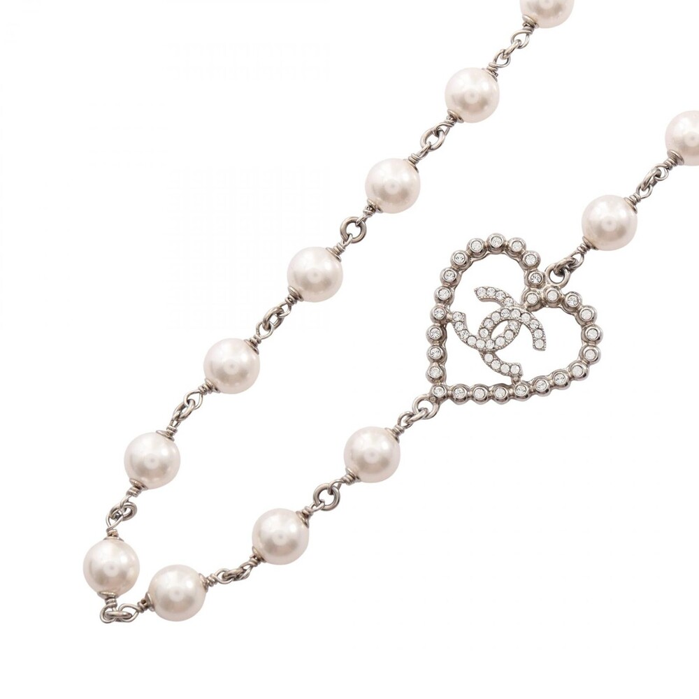 Chanel Coco Mark Heart Necklace Metal #309238C12B